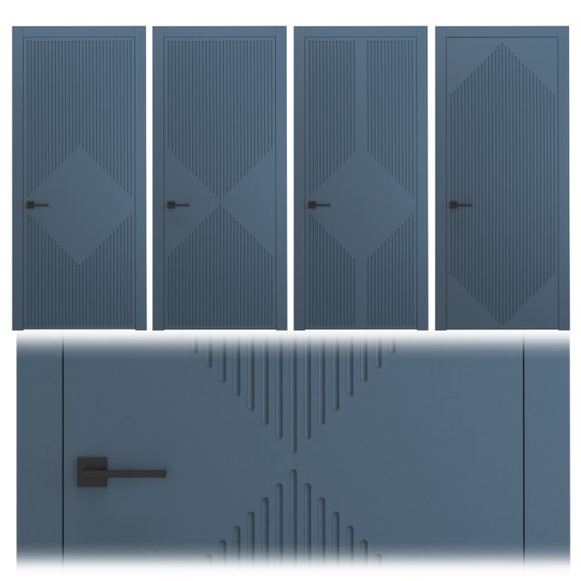 Interior doors milled 2 Modello 3D .c4d .max .obj .3ds .fbx .stl .blend 
