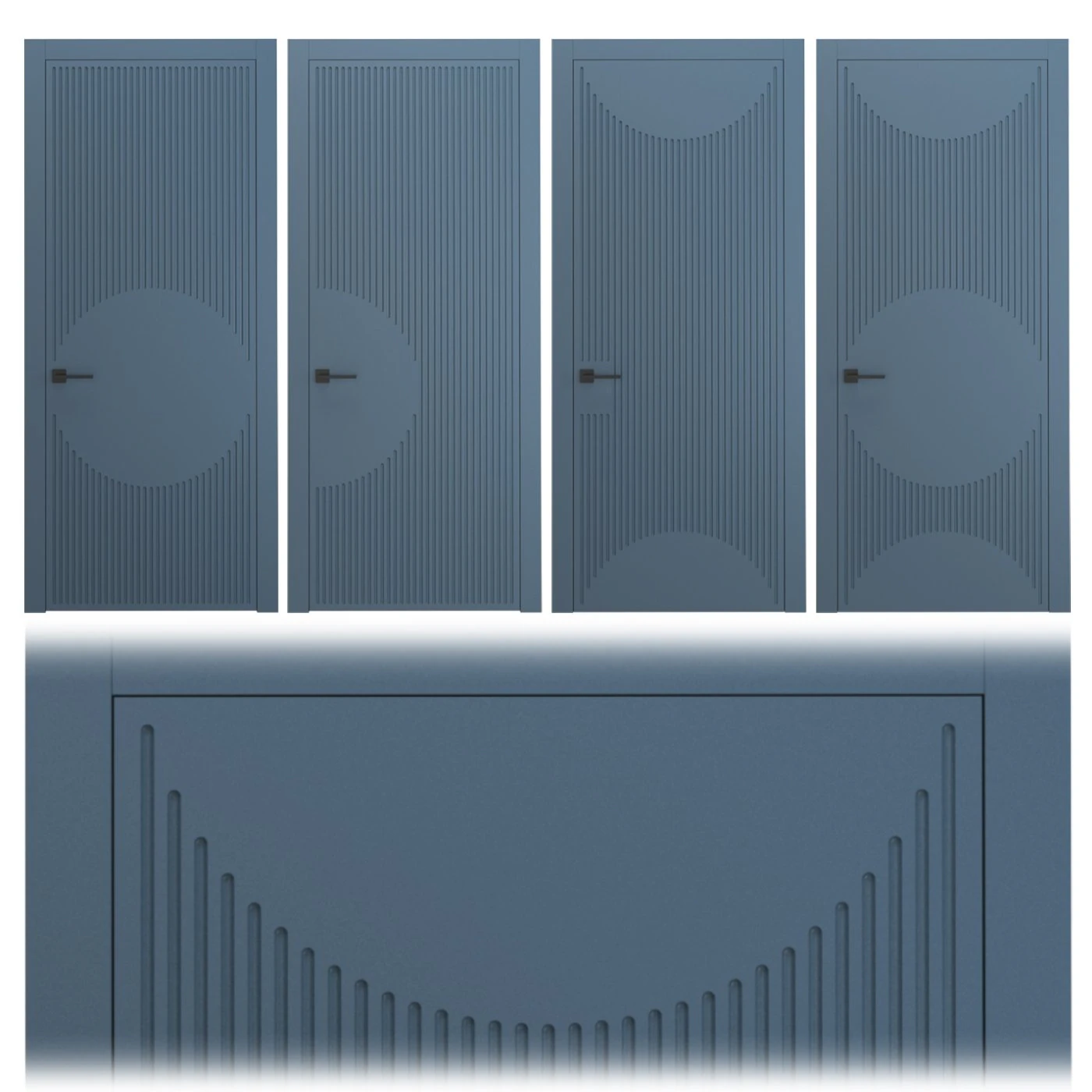 Interior doors milled 3 3D Model .c4d .max .obj .3ds .fbx .stl .blend