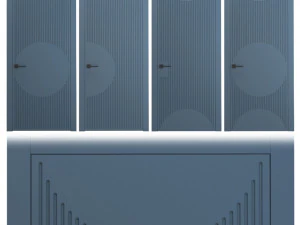 Binnendeuren gefreesd 3 3D Model