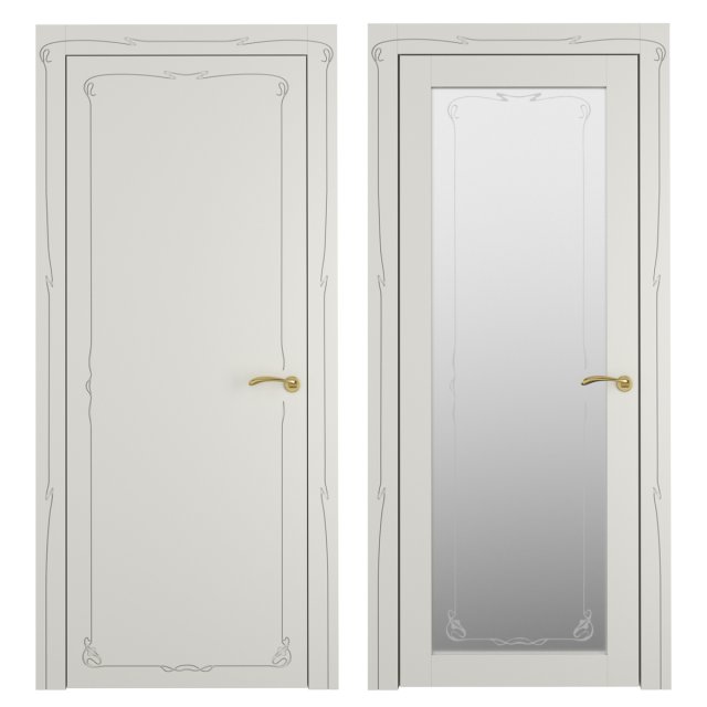 Doors Dorian Deco 1 3D Model .c4d .max .obj .3ds .fbx .stl .blend 