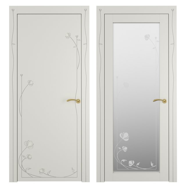 Doors Dorian Deco 2 3D Model .c4d .max .obj .3ds .fbx .stl .blend 