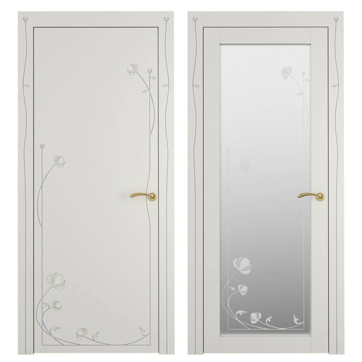 Doors Dorian Deco 2 3D Model .c4d .max .obj .3ds .fbx .stl .blend