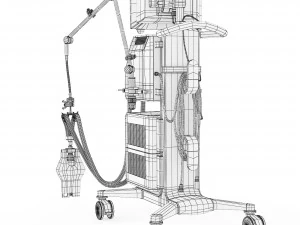 Artificial lung ventilator Drger Evita V800 3D Model