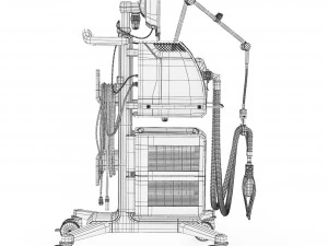 Artificial lung ventilator Drger Evita V800 3D Model