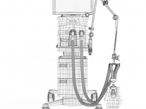 Artificial lung ventilator Drger Evita V800 3D Model