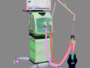 Artificial lung ventilator Drger Evita V800 Modelo 3D