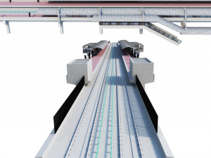 Eisenhower Ave Station Subway Station 3D Model