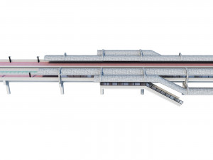 Eisenhower Ave Station Subway Station Model 3D