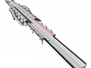 Eisenhower Ave Station Subway Station Model 3D