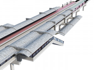 Eisenhower Ave Station Subway Station Model 3D