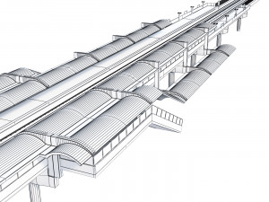 Eisenhower Ave Station Subway Station Model 3D
