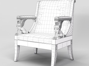 Armchair Empire 3D Model