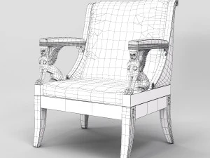 Armchair Empire 3D Model