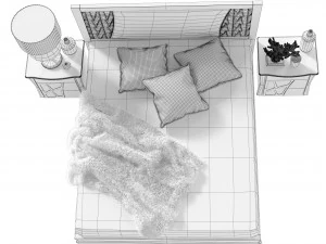 Bed Motivi 3D Model