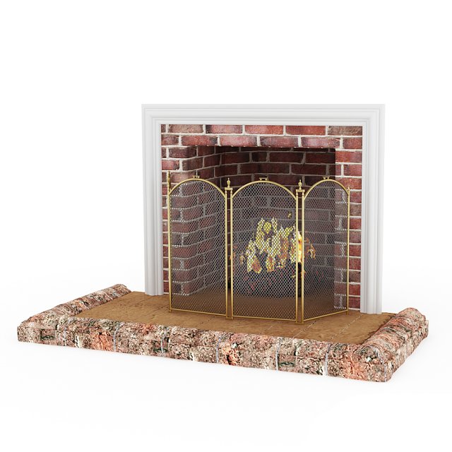 Fireplace Modèle 3D .c4d .max .obj .3ds .fbx .stl .blend 