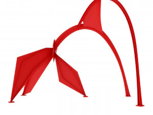 Scultura di fenicottero a Chicago Modello 3D