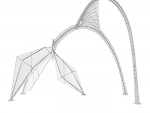 Flamingo sculpture in Chicago Modelo 3D