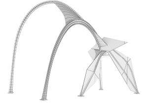 Flamingo sculpture in Chicago Modelo 3D