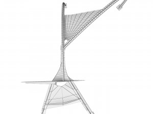 Flamingo sculpture in Chicago Modelo 3D
