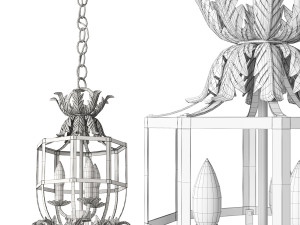 Hanging French retro chandelier 3Dモデル