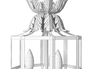 Hanging French retro chandelier 3Dモデル