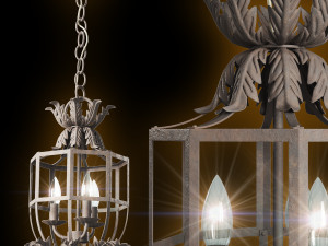 Hanging French retro chandelier 3Dモデル