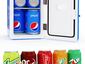 Mini fridge Pepsi Cola 3D Model
