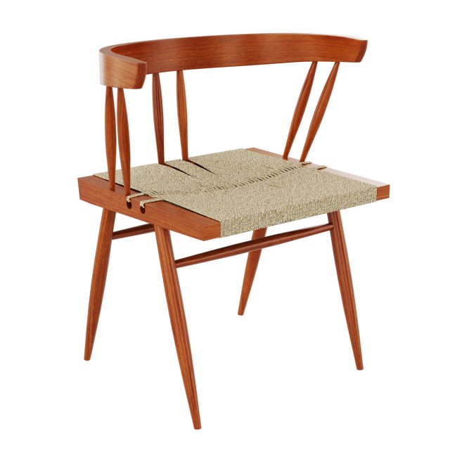 George Nakashima Grass-Seated Chair Modelo 3D .c4d .max .obj .3ds .fbx .stl .blend 