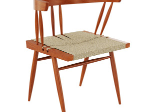 George Nakashima Grass-Seated Chair 3D Model