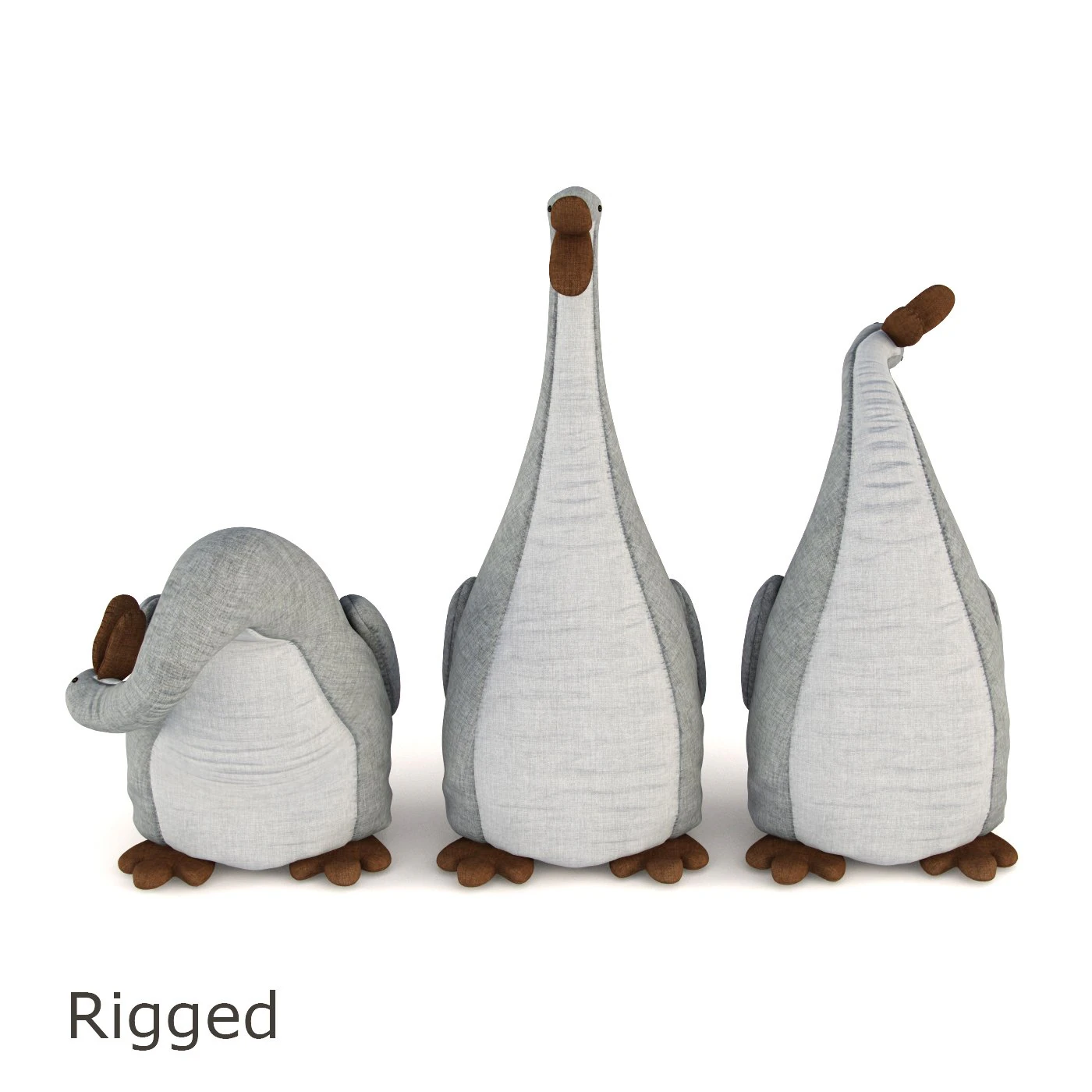 Goose 3D Model .c4d .max .obj .3ds .fbx .stl .blend 