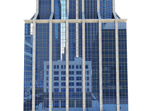 Hampton Inn Chicago hotel building Modello 3D