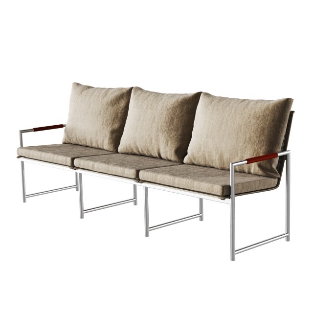 Sofa Harbor Breeze 3 Seat Lounge Outdoor Modello 3D .c4d .max .obj .3ds .fbx .stl .blend 