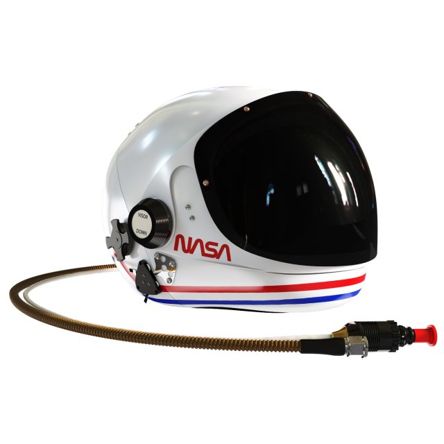 NASA helmet 3D Model .c4d .max .obj .3ds .fbx .stl .blend 