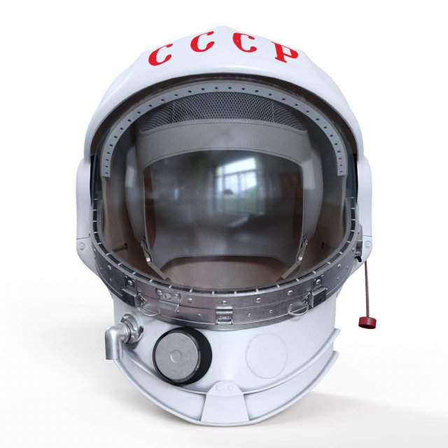 Soviet cosmonaut helmet Model 3D .c4d .max .obj .3ds .fbx .stl .blend 