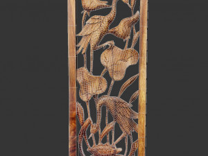 Wood panel heron 3D मॉडल