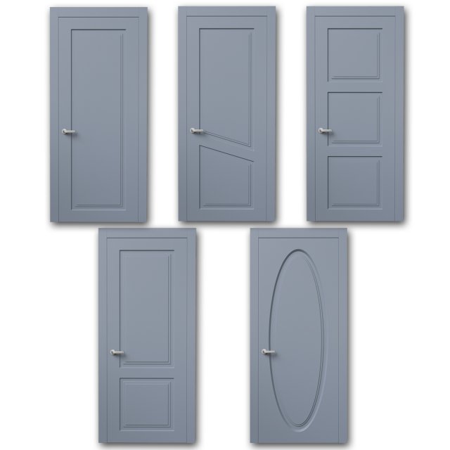 Modern doors 3D Model .c4d .max .obj .3ds .fbx .stl .blend 