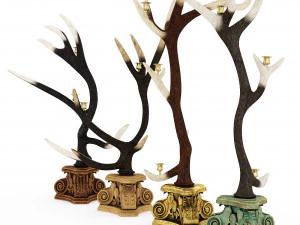 Emblems and horns 3D Model