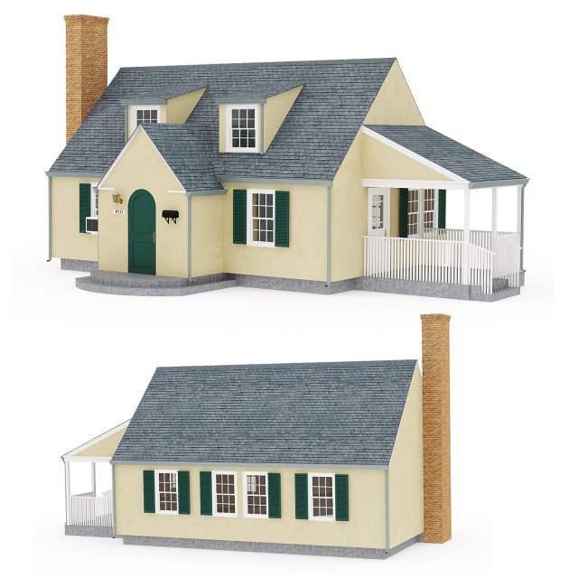 Private house 1 3D-Modell .c4d .max .obj .3ds .fbx .stl .blend 