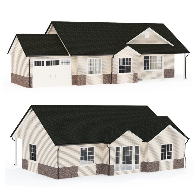 Private house 3 Modello 3D .c4d .max .obj .3ds .fbx .stl .blend 