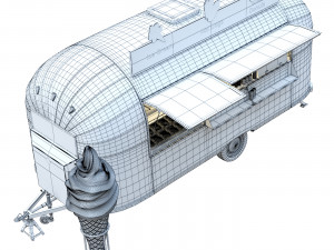 Airstream food truck Model 3D