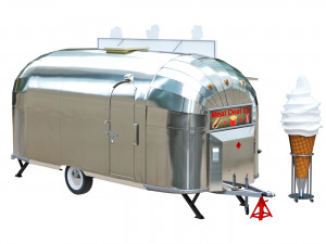 Airstream food truck Model 3D