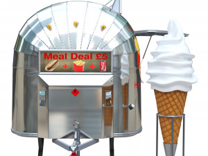 Airstream food truck Model 3D