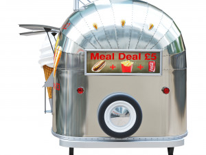 Airstream food truck Model 3D