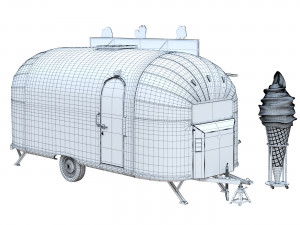 Airstream food truck Model 3D