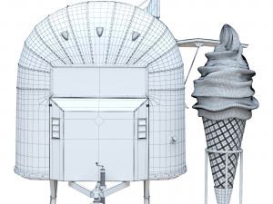 Airstream food truck Model 3D