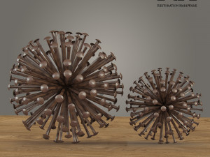 Iron Nail Sphere 3D Model