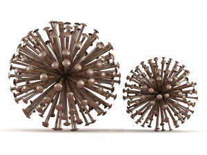 Iron Nail Sphere 3D Model