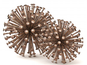 Iron Nail Sphere 3D Model