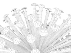 Iron Nail Sphere 3D Model