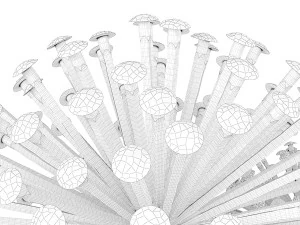 Iron Nail Sphere 3D Model